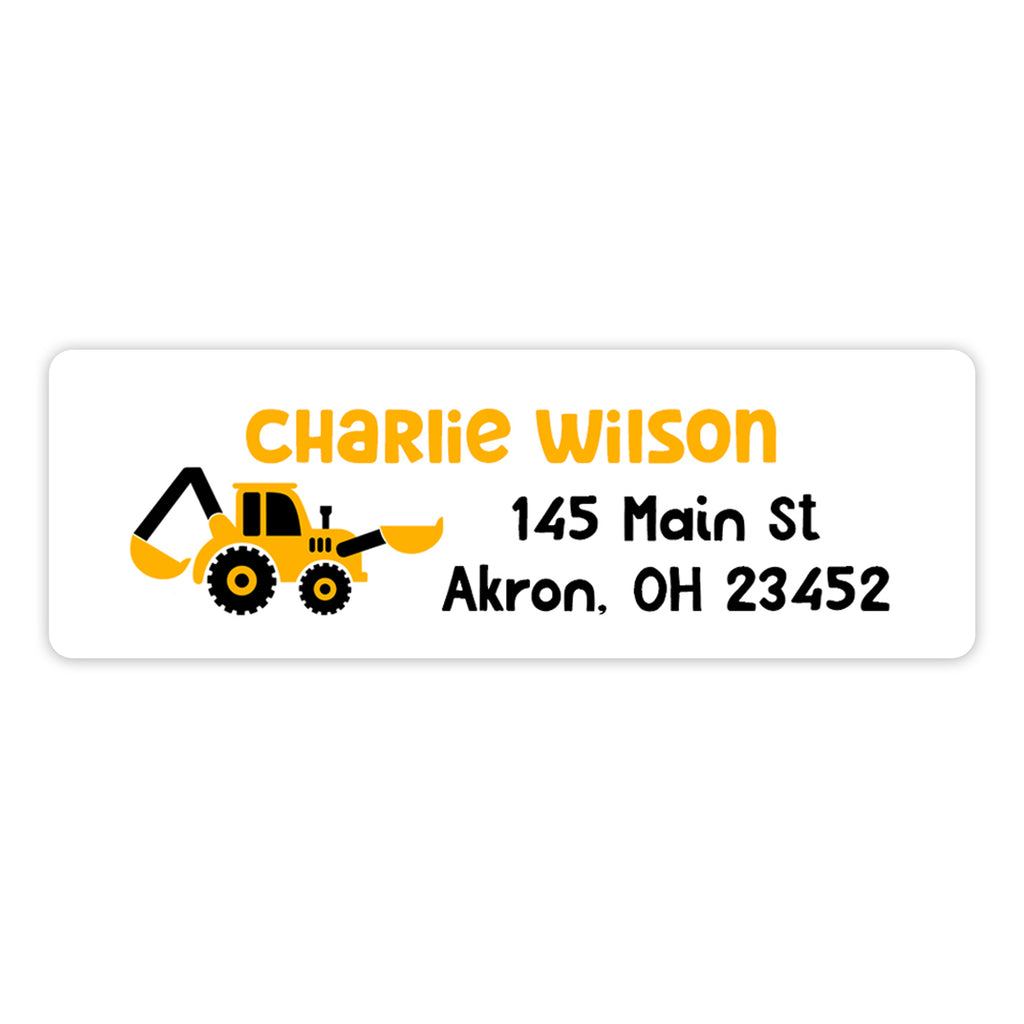 Construction Return Address Labels Personalized Custom • Self Adhesive ...