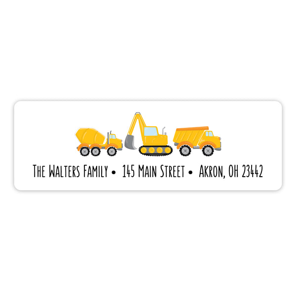 Construction II Return Address Labels • Self Adhesive Stickers