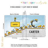 Construction Personalized 2" 3 Ring Binder