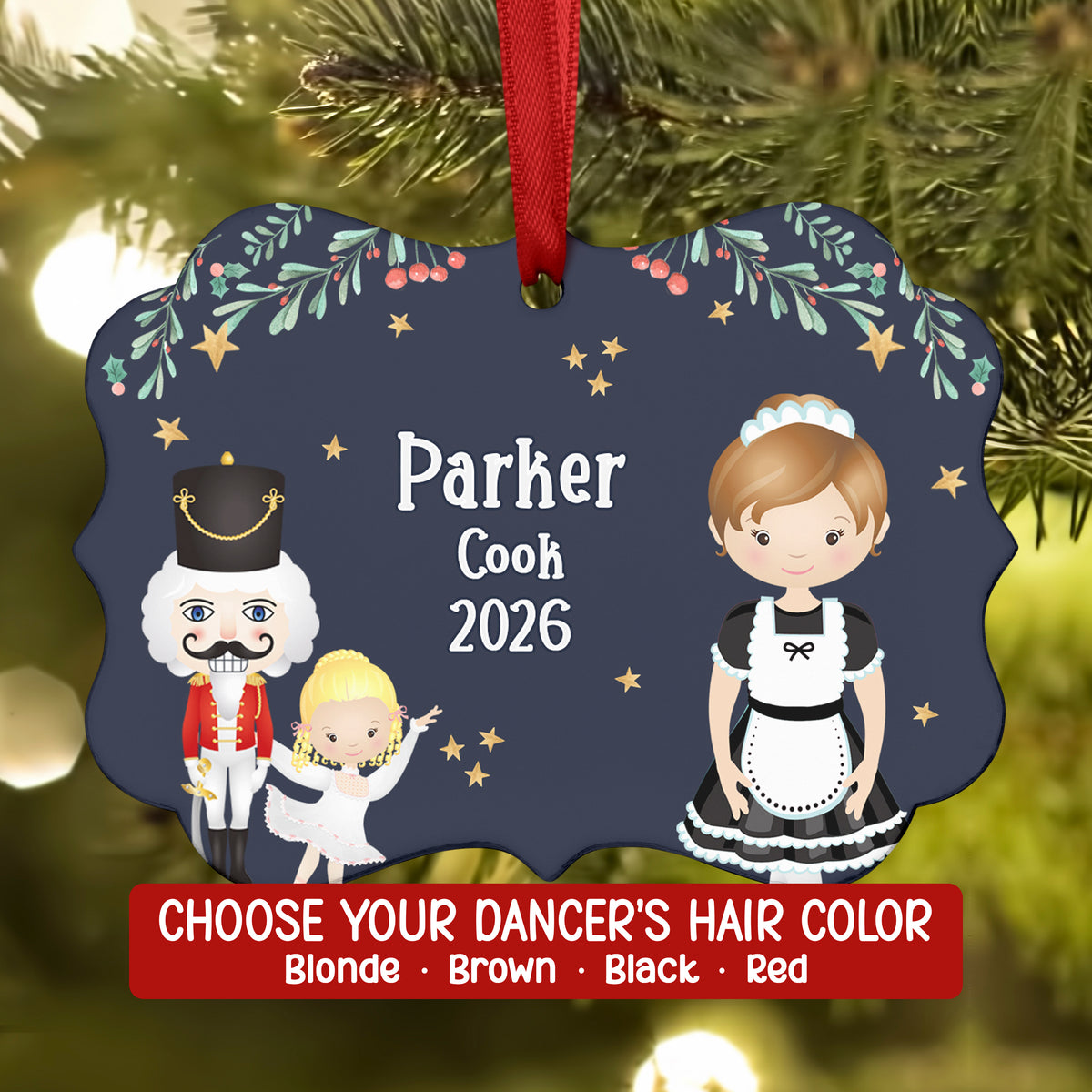 Maid Ladies • Nutcracker Christmas Ornament Personalized Custom Holiday Decor Gift Boy Girl Ballerina Ballet