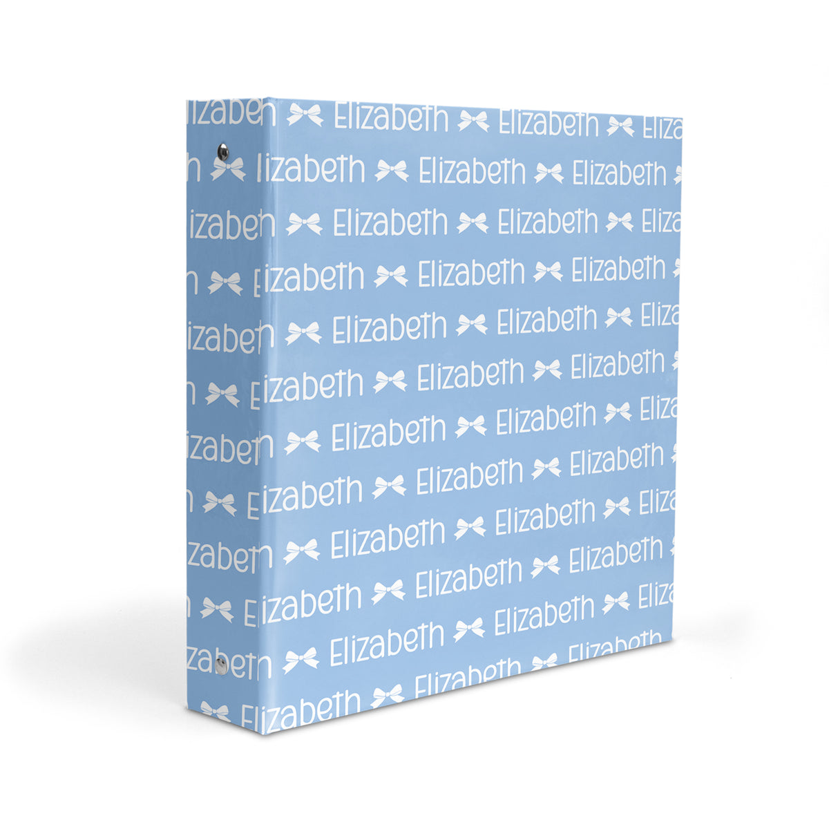 ANY COLOR Coquette Bow Repeat Name Personalized Custom 2" 3 Ring Binder • School Office Supplies