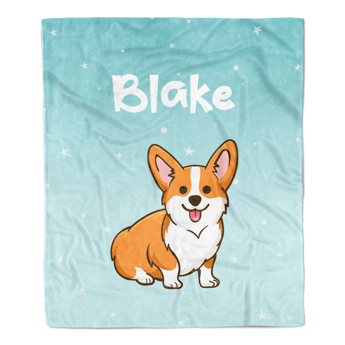 Corgi Dog Minky Blanket Personalized Custom