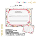 Cottage Flowers Personalized 2" 3 Ring Recipe Book Binder