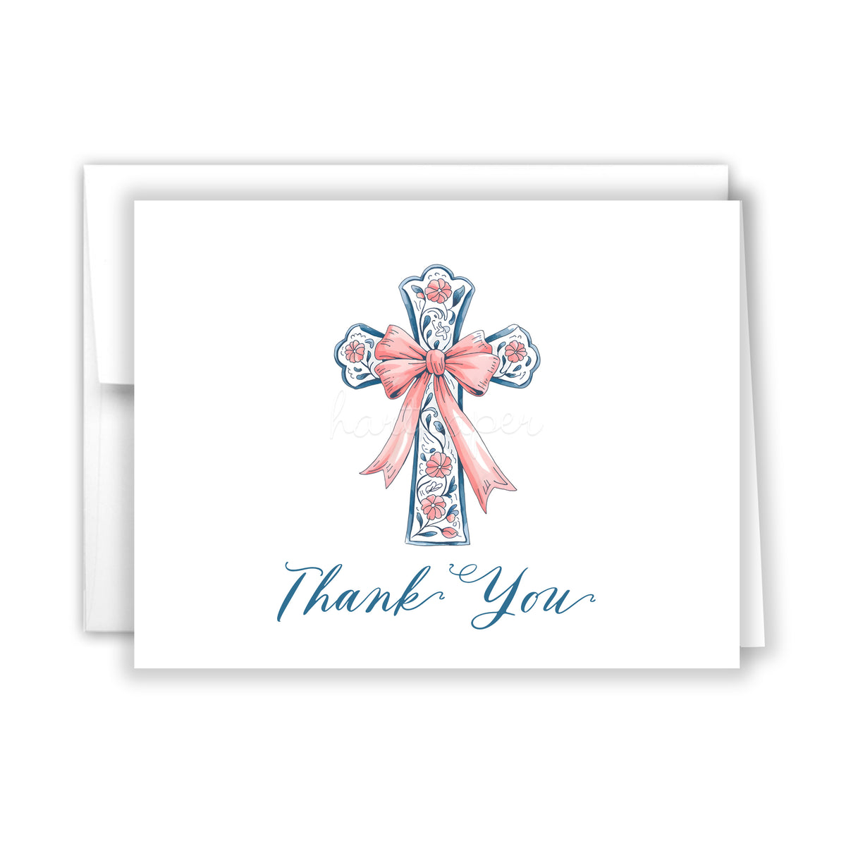 Coquette Chinoiserie Cross Thank You Cards Note Card Personalized Custom Stationery • Flat or Folded