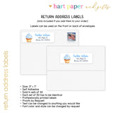Blue Cupcake Thank You Note Card Stationery • Fill in Blank, Lined or Blank Cards