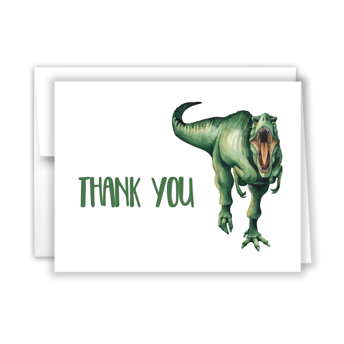 Dinosaur Thank You Cards Note Card Personalized Custom Stationery • Flat or Folded