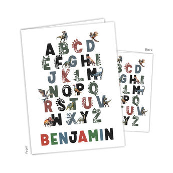 Dinosaur Dino Alphabet Personalized 2-Pocket Folder