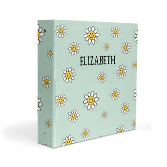 Daisy Flowers Personalized 2" 3 Ring Binder