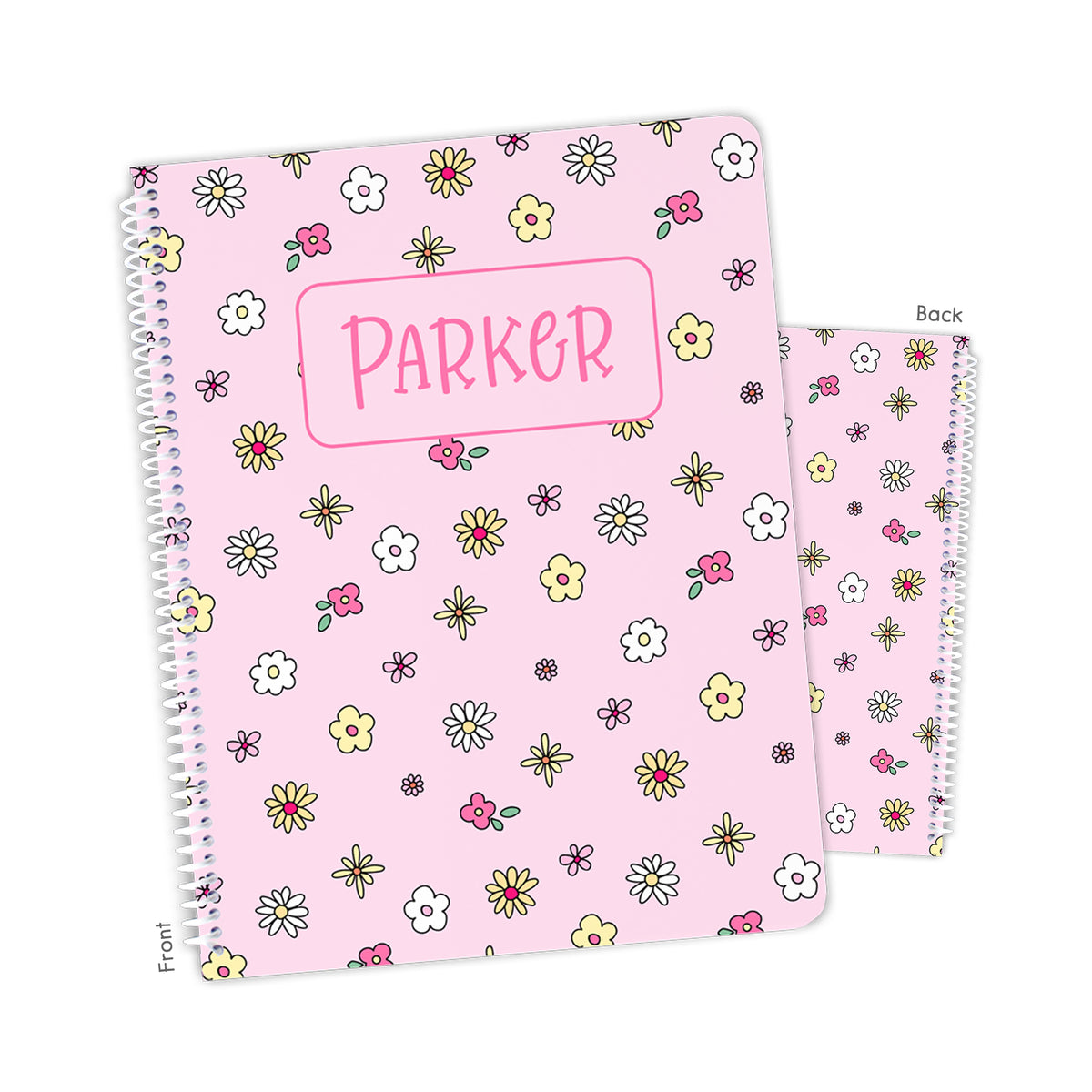 Daisy Flowers Personalized Custom Notebook or Sketchbook • School Office Supplies