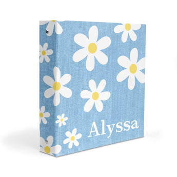 Daisy Flowers Personalized 2" 3 Ring Binder