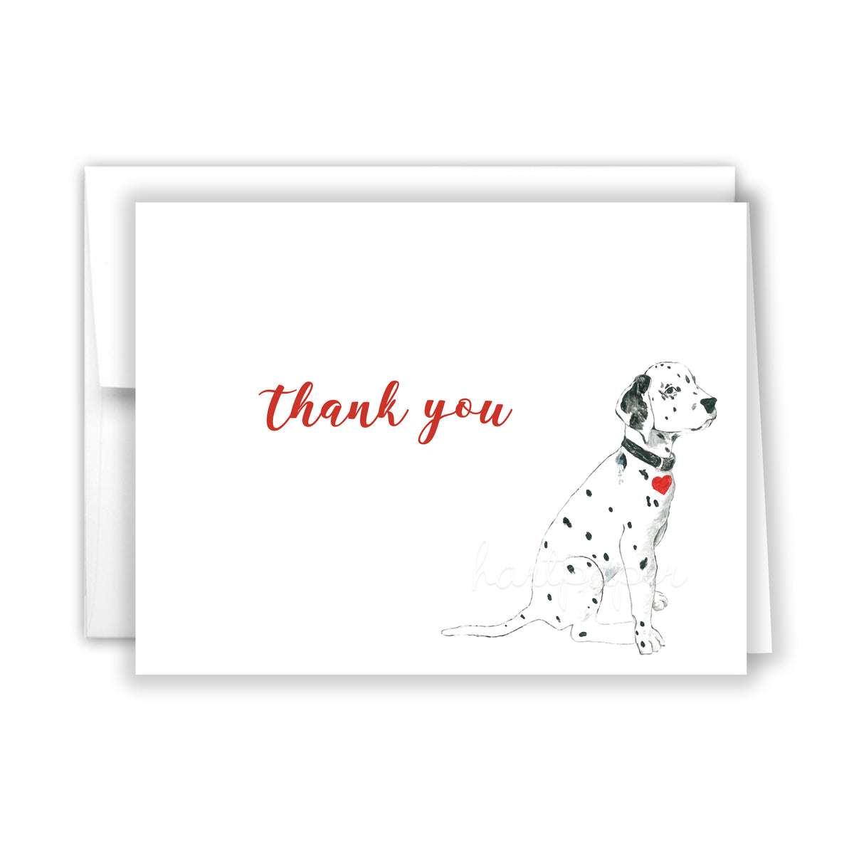 Dalmatian Dog Thank You Cards Note Card Personalized Custom Stationery • Flat or Folded
