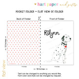 Dalmatian Dog Personalized 2-Pocket Folder