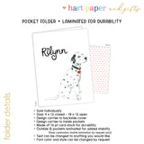 Dalmatian Dog Personalized 2-Pocket Folder