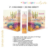 Desert Personalized 2" 3 Ring Binder