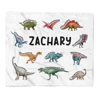 Dinosaur Minky Blanket Personalized Custom