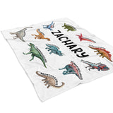 Dinosaur Minky Blanket Personalized Custom