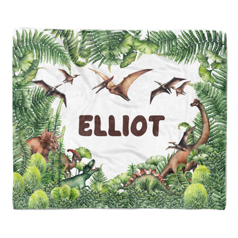 Dinosaur Minky Blanket Personalized Custom