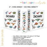 Dinosaur Personalized 2" 3 Ring Binder
