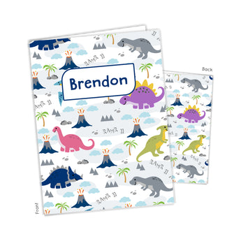 Dinosaur Dino Personalized 2-Pocket Folder