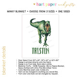 Dinosaur Minky Blanket Personalized Custom