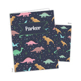 Dinosaur Dino Rainbow Personalized 2-Pocket Folder