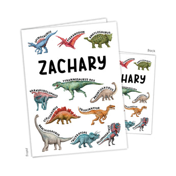 Dinosaur Dino Personalized 2-Pocket Folder