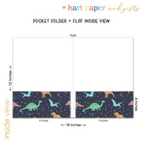 Dinosaur Dino Rainbow Personalized 2-Pocket Folder