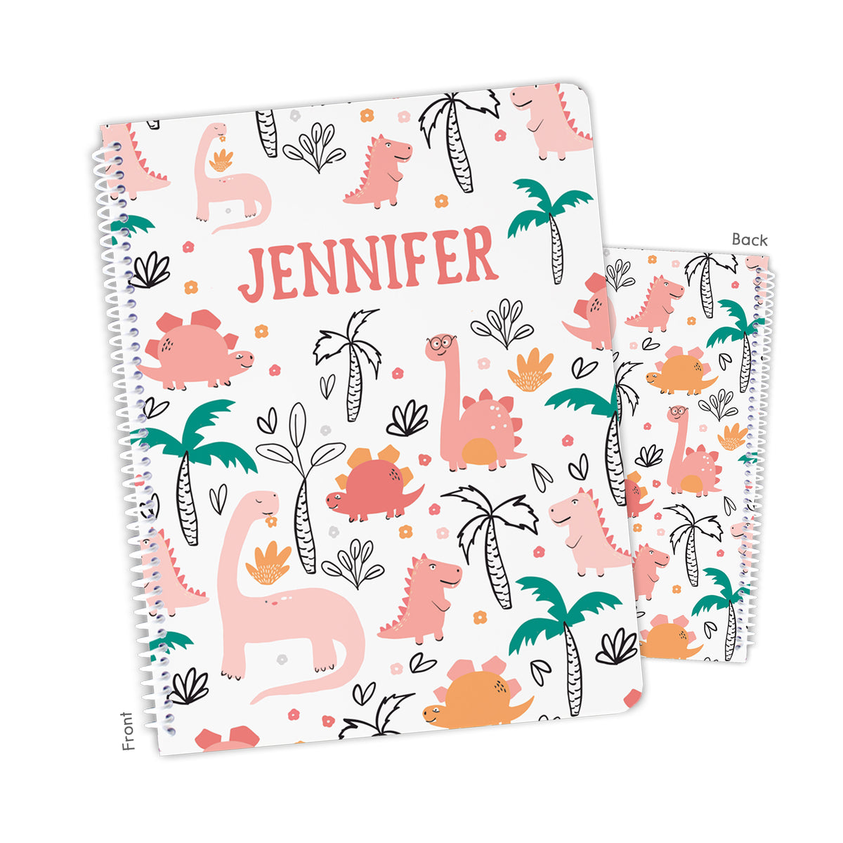 Dinosaur Personalized Custom Notebook or Sketchbook • School Office Supplies
