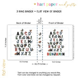 Alphabet Dinosaur Personalized 2" 3 Ring Binder