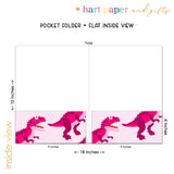 Dinosaur Dino T-Rex T Rex Personalized 2-Pocket Folder