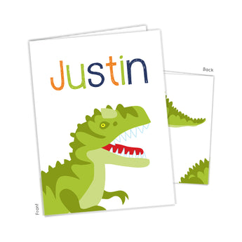 Dinosaur Dino T-Rex T Rex Personalized 2-Pocket Folder