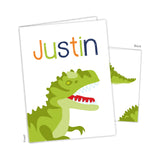 Dinosaur Dino T-Rex T Rex Personalized 2-Pocket Folder