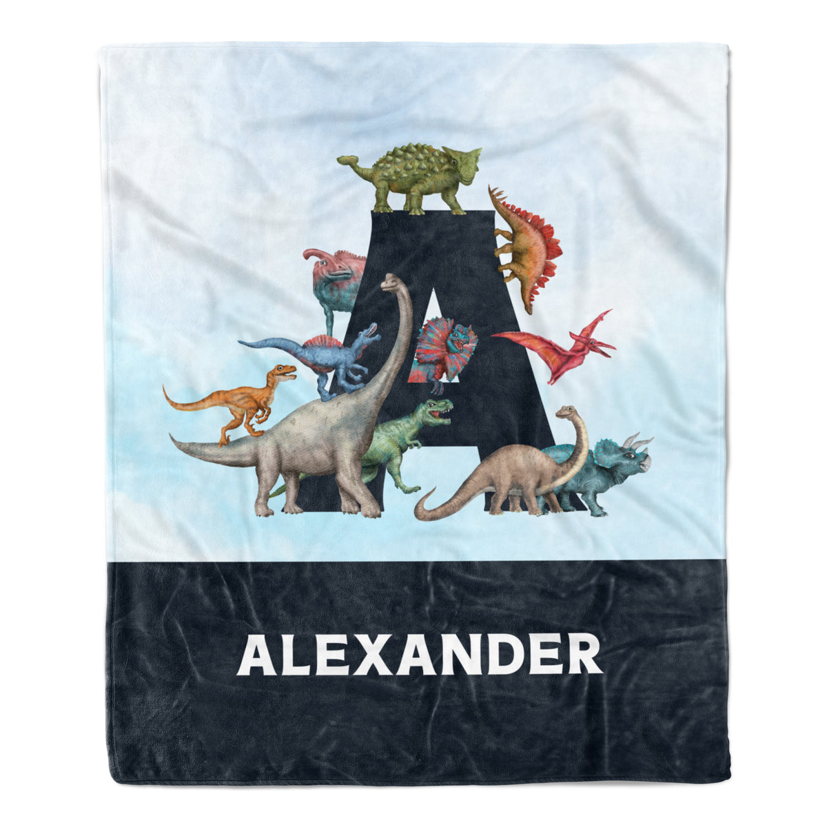 Dinosaur Minky Blanket Personalized Custom