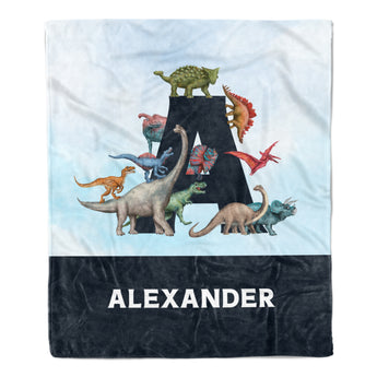 Dinosaur Minky Blanket Personalized Custom