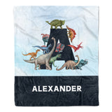 Dinosaur Minky Blanket Personalized Custom