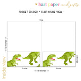 Dinosaur Dino T-Rex T Rex Personalized 2-Pocket Folder