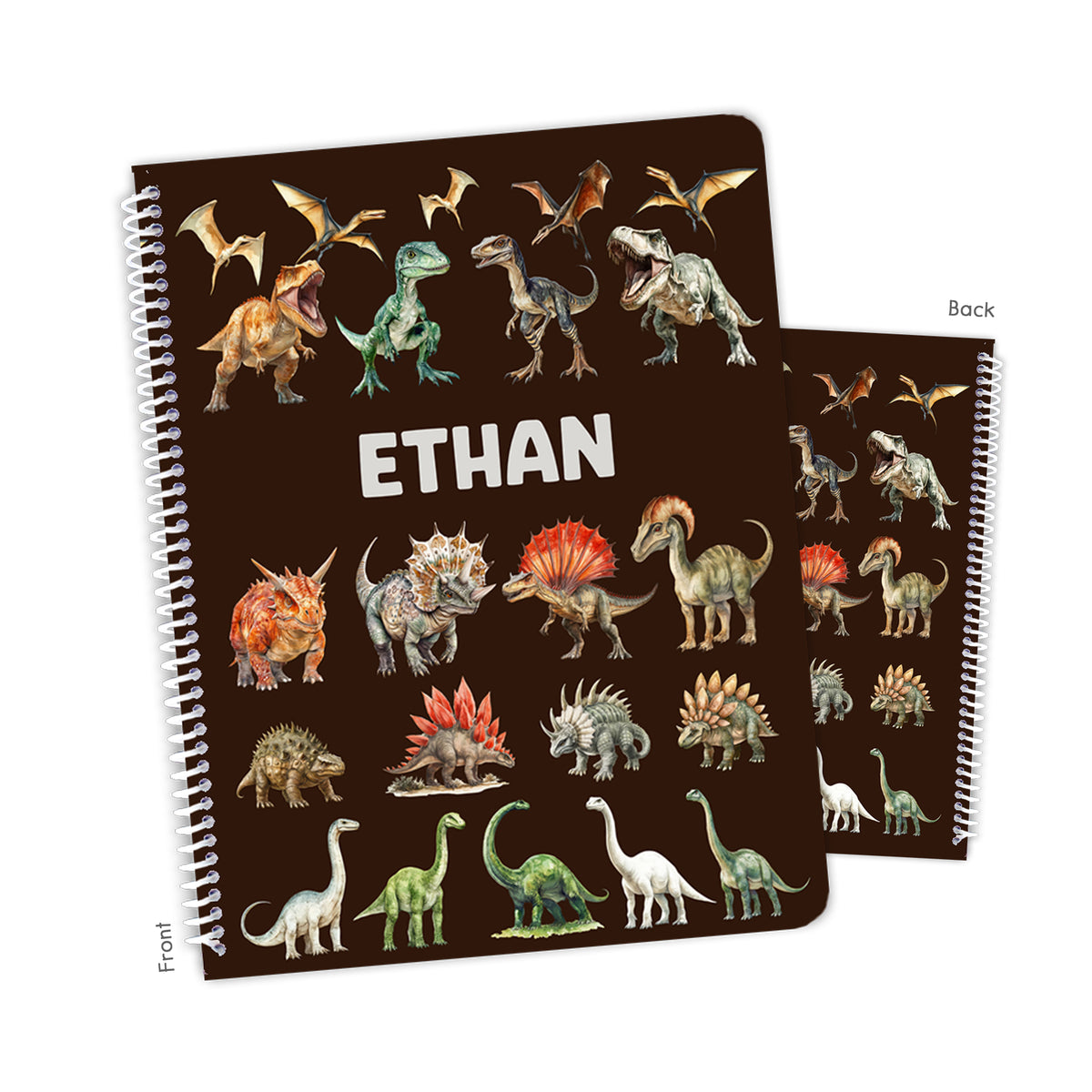 Dinosaur Personalized Custom Notebook or Sketchbook • School Office Supplies
