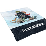 Dinosaur Minky Blanket Personalized Custom