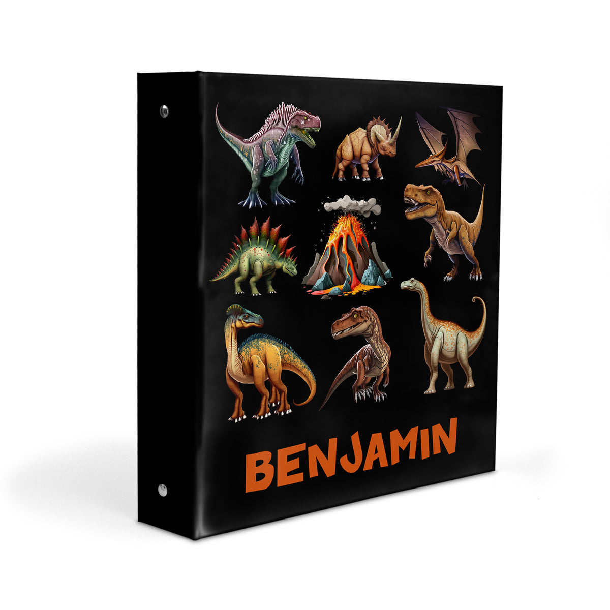 Dinosaur Personalized Custom 2" 3 Ring Binder • School Office Supplies