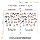 Alphabet Dogs Personalized 2-Pocket Folder