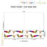 Dachshund Dog Doxie Rainbow Personalized 2-Pocket Folder