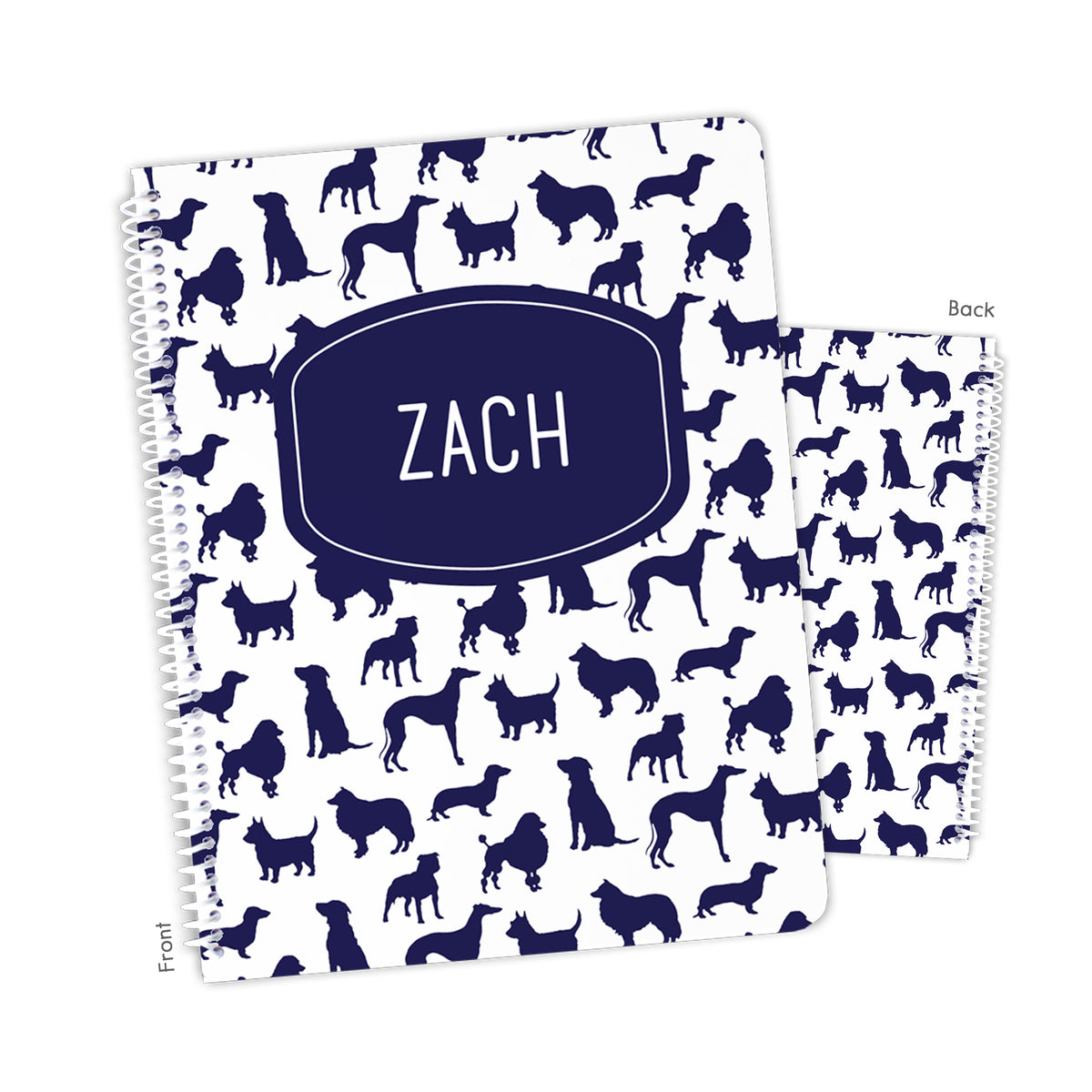 Dog Puppy Personalized Custom Notebook or Sketchbook • School Office Supplies