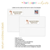 CUSTOM Dog Return Address Labels • Self Adhesive Stickers