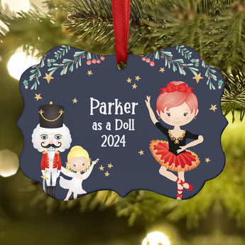 Doll Columbine Dew Drop Fairy • Nutcracker Christmas Ornament Personalized Custom Holiday Decor Gift Boy Girl Ballerina Ballet