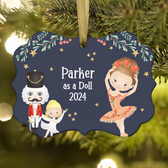 Doll Columbine Dew Drop Fairy • Nutcracker Christmas Ornament Personalized Custom Holiday Decor Gift Boy Girl Ballerina Ballet