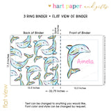 Dolphin Personalized 2" 3 Ring Binder
