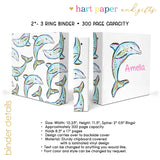 Dolphin Personalized 2" 3 Ring Binder