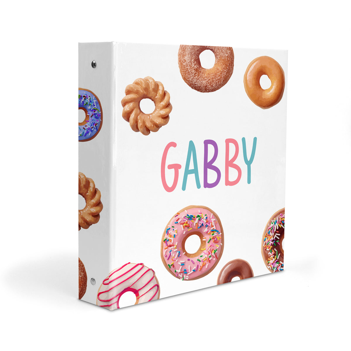 Doughnut Personalized Custom 2" 3 Ring Binder • School Office Supplies