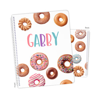 Donuts Personalized Notebook or Sketchbook