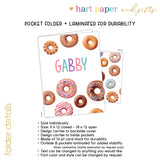 Donuts Personalized 2-Pocket Folder